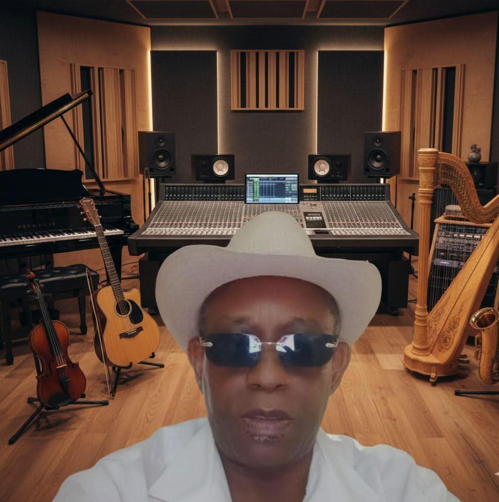 Dr Rex Al Opusunju in the recording studio